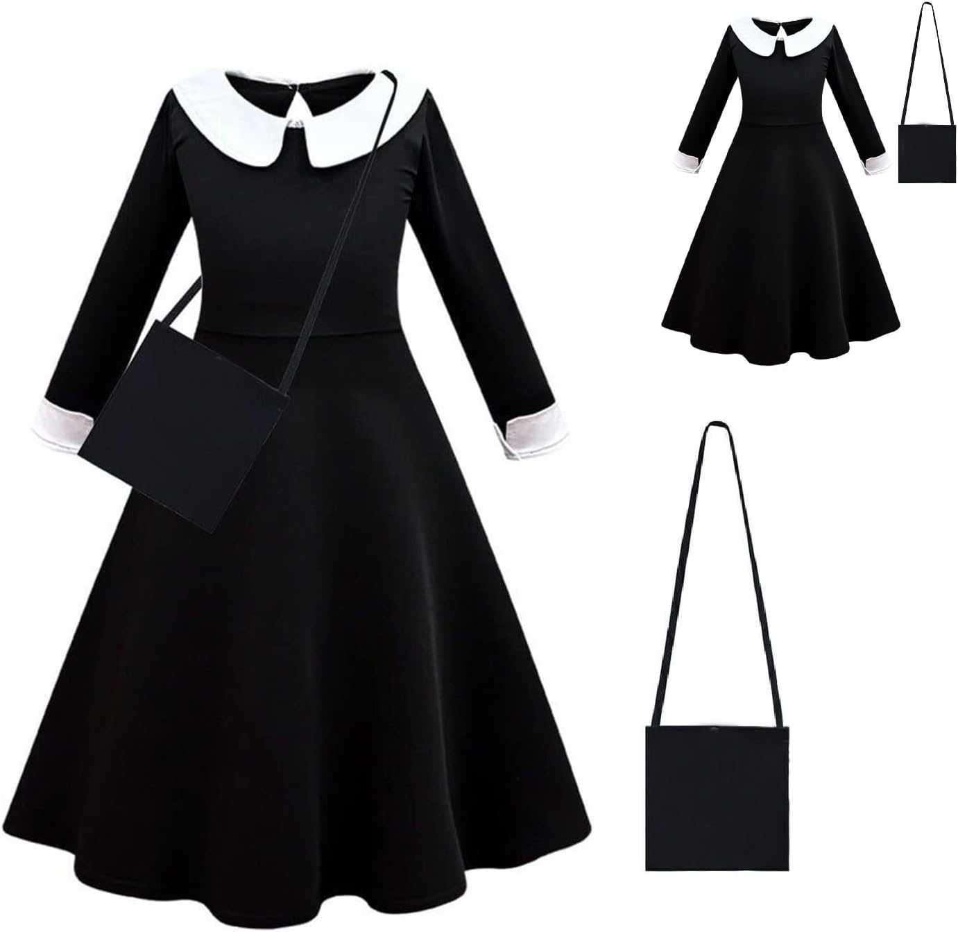 Wednesday costumes for girls halloween fancy dress competition for age group 3 to 12 yrs