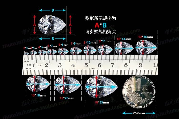 Pear Shape White D Color Moissanite Gemstones VVS1 Clarity Simulated Diamond Moissanite Loose For Jewelry Making