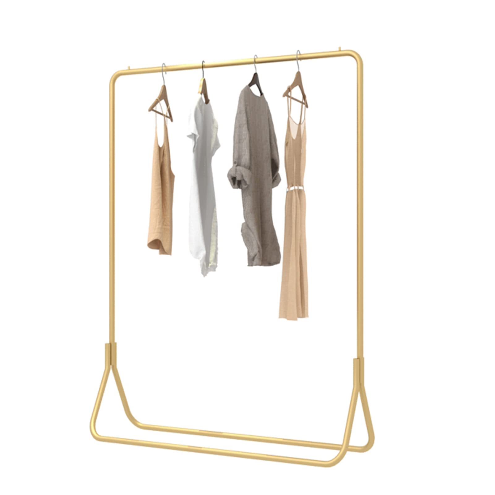 CENAP Garment Rack Retail Display Clothing Rack Gold Metal Clothes Rail Heavy Duty Garment Rack Easy to Assemble Coat Rack for Bedroom and Boutique/120 * 40 * 150Cm