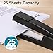 Classic Desktop Stapler Set, All-Metal Full Strip Stapler with 3000 Staples, 2-in-1 Staple Remover and Letter Opener, 25 Sheet Capacity, Black