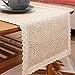 Tasera Burlap Cream Lace Table Runners Table Runner, Fashion Contracted Tea Table Cover Table Linen for Restaurant Kitchen Dining Wedding Party Banquet Events Farmhouse Decor (12" W x70 L)