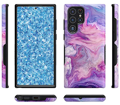 Casely Galaxy S22 Ultra Case | Tie Dying Over You Purple Marble Samsung Case #TOP5