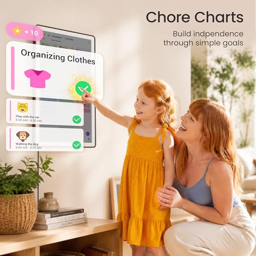 Image of Dragon Touch 21.5 inch Digital Calendar Chore Chart - Digital Picture Frame, Smart Family Planner, Hearth Display Desk Digital Calendar Best Gift for Women, Mom,Christmas, Wedding