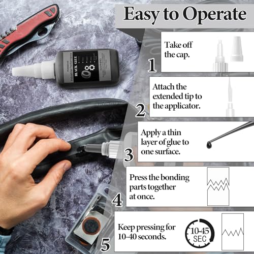 Lifeisluck LX-717374 50G Black Glue For Rubber Adhesive thumb #5