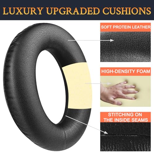 SOULWIT almohadillas para Bose Aviation (A20/X A10) - Negro | No compatible con auriculares Bose A30 Aviation miniatura 3