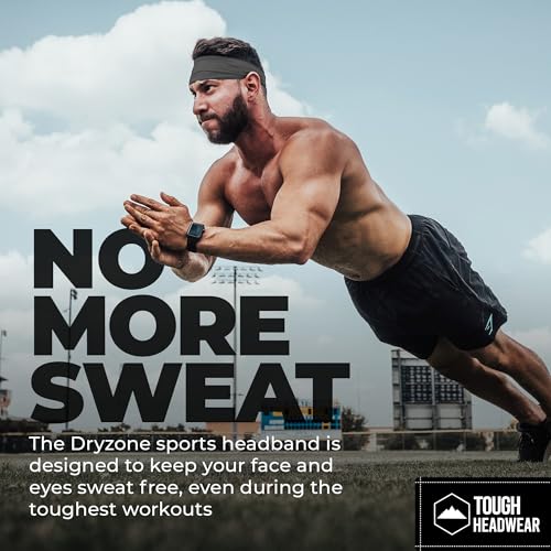Image of Tough Headwear Tough Outfitters Headband for Men - Mens Headbands - Working Out Sports Performance Head Bands - Athletic Cycling Running Sweat Band, Football Headbands - Sweat Bands Men /Women