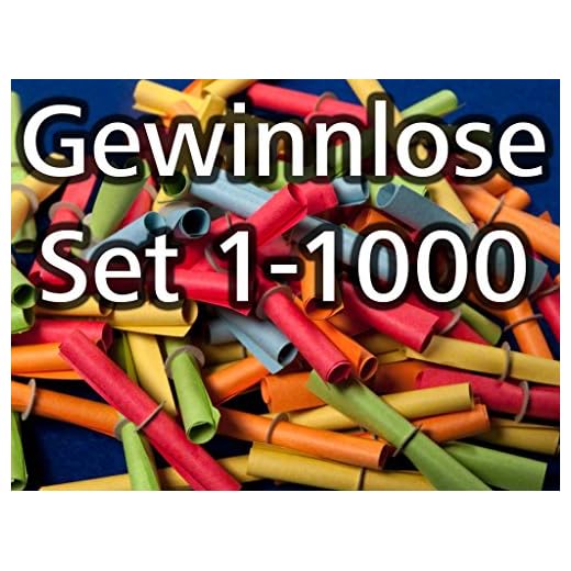 Röllchenlose bunt gemischt, Set 1-1000