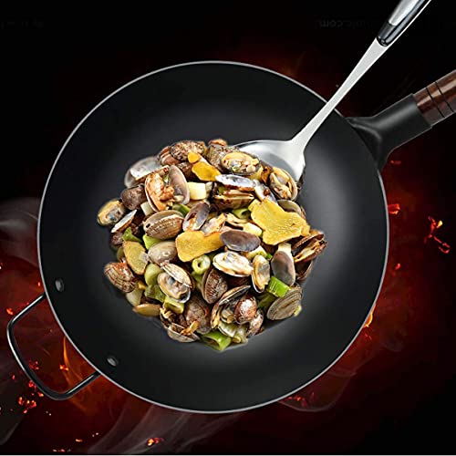 Wok de Hierro Fundido con Tapa de Madera 34cm miniatura 7