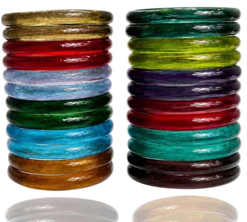 Image of NMII Glass with Simple Or Attractive with Glossy Finished Kada Set For Women and Girls