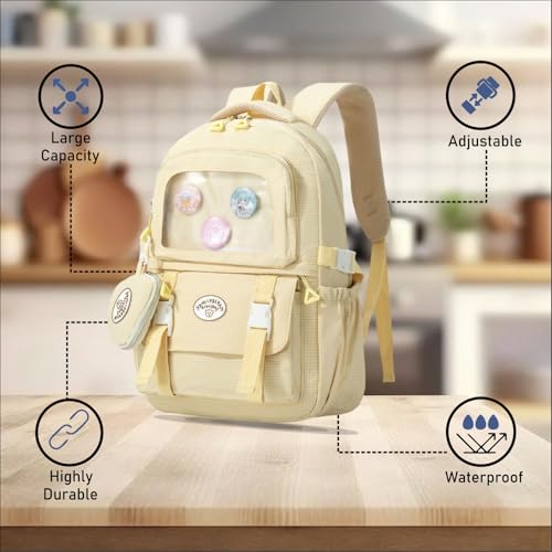 Image of Tinttot 30 Litre, Japanese Korean Style Capybara Niche College Students Light weight School bag Women's Travel Backpack