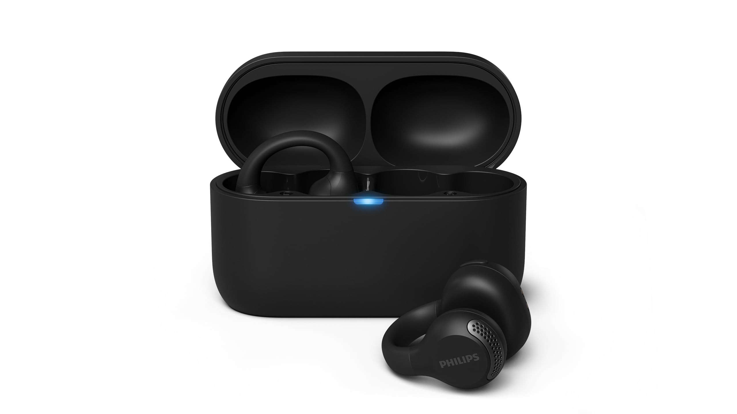 Photo 1 of ****** SEALED BY COMPANY******* Philips Q2000 Ear-Cuff Style True Wireless Bluetooth Earbuds - 28 Hours Play Time, Clear Calls, Multipoint Connectivity, IPX4 Sweat-Resistant, Black
