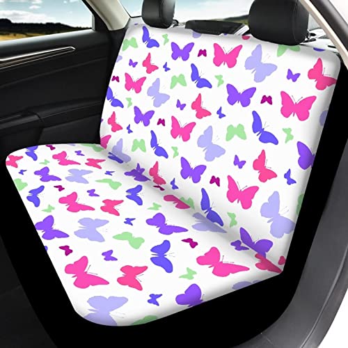 Image of Modysero Funny Butterfly Design Custom Fitted Car Seat Cover Full Set Soft Durable Automotive Seat Cover for Women All Season Full Coverage Decor Accessories Universal Fit Most Cars