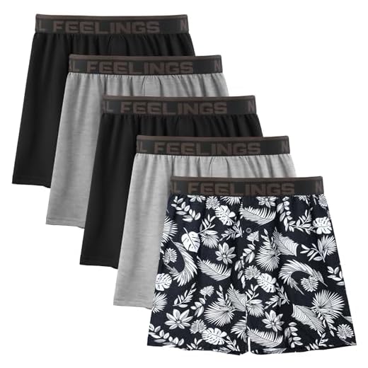 InPosh Cueca boxer masculina de algodão para homens boxers shorts de malha, C: Pacote com 5 cuecas de impressão, GG