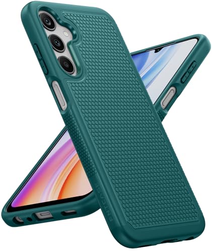 Image of FNTCASE for Samsung Galaxy A25 Case: Galaxy A25 5G Phone Case Dual Layer Protective Phone Cover Rugged Full Body Drop Protection Shockproof Phone Case (Green)