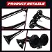 CARFKA Air Horn for Truck Boats Car, 150DB Super Loud Train Horns Kit with 120 PSI Air Compressor (black, Dual)