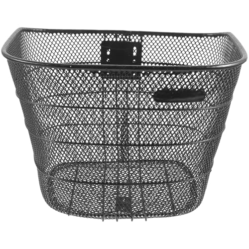 Panier de vélo en métal noir amovible pour guidon de grande capacité
