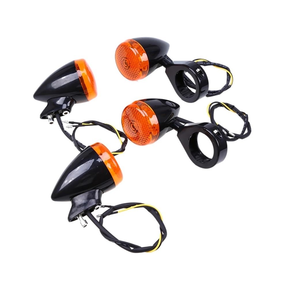 Intermitentes para Moto, 4 Uds LED Motocicleta Señal De Giro Indicador Intermitente Luz Scooter Intermitente Lámpara Se Adapta A La Mayoría De Motos para H&Arley