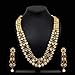 Aheli Indian Bollywood Style Wedding Party Faux Kundan Necklace with Earrings Set Ethnic Fashion Jewelry Gift for Women