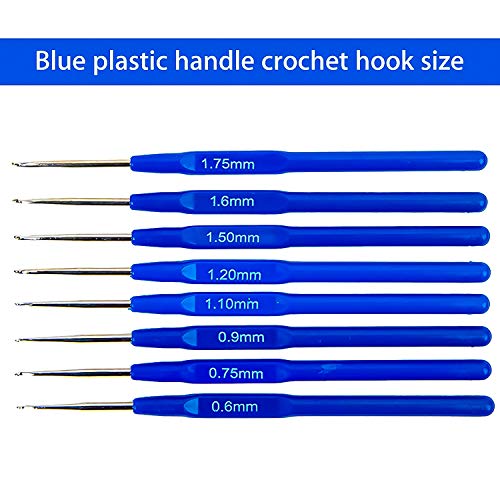 Bulfyss Knitting Crochet Hook Needle Set, 52pcs Ergonomic Sewing Knitting Needle Kit with 16pcs Soft Grip Handles Hooks 0.6mm-6mm, 1 Scissor, 1 Tape Measure, 3 Tapestry for Hand Knitted (Image - 4)