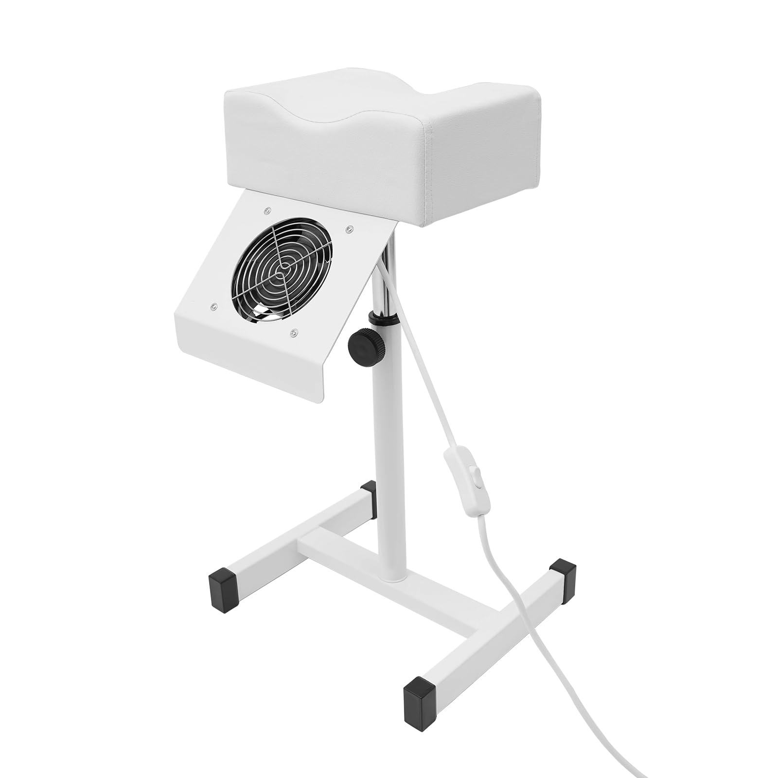 Silla de pedicura móvil con succión, taburete de salón de altura ajustable, ligero y enrollable para cuidado profesional de los pies y uso doméstico, diseño robusto