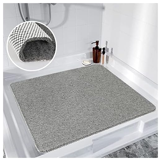 Duschmatte rutschfest 80x80 cm, Weich Komfort Sicherheits Antirutschmatte Dusche, Badematte mit Ablauflöchern, rutschmatte dusche für Badewanne und Nassbereiche,Nur für Duschkabinen über Geeignet