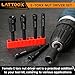 E-TORX Nut Driver Set, LATTOOK 7-Piece 1/4'' Hex Shank Female Torx Nut Driver E Torx & Star Nut Driver External Star Nut Driver Set for Impact Drill, E4 E5 E6 E8 E10 E12 E14