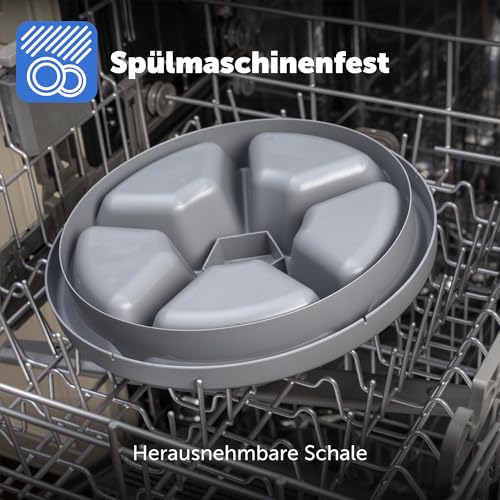 PetSafe Futterautomat für 5 Mahlzeiten für Hunde und Katzen, Futterspender, Mahlzeiten planen, 5 Schalen für je 237 ml (1 Cup)