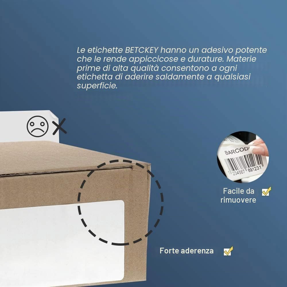 BETCKEY - 10 rotoli di etichette DK-11247, 103 mm x 164 mm, 1800 etichette di spedizione compatibili con stampanti Brother QL