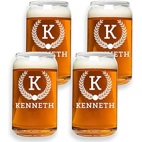 Personalized Gifts for Men - Engraved Beer Glasses - Custom Etched Pint Glass Gifts for Guys, Women - Great for Husband, Couples, Dad - Valentine's, Housewarming Cover