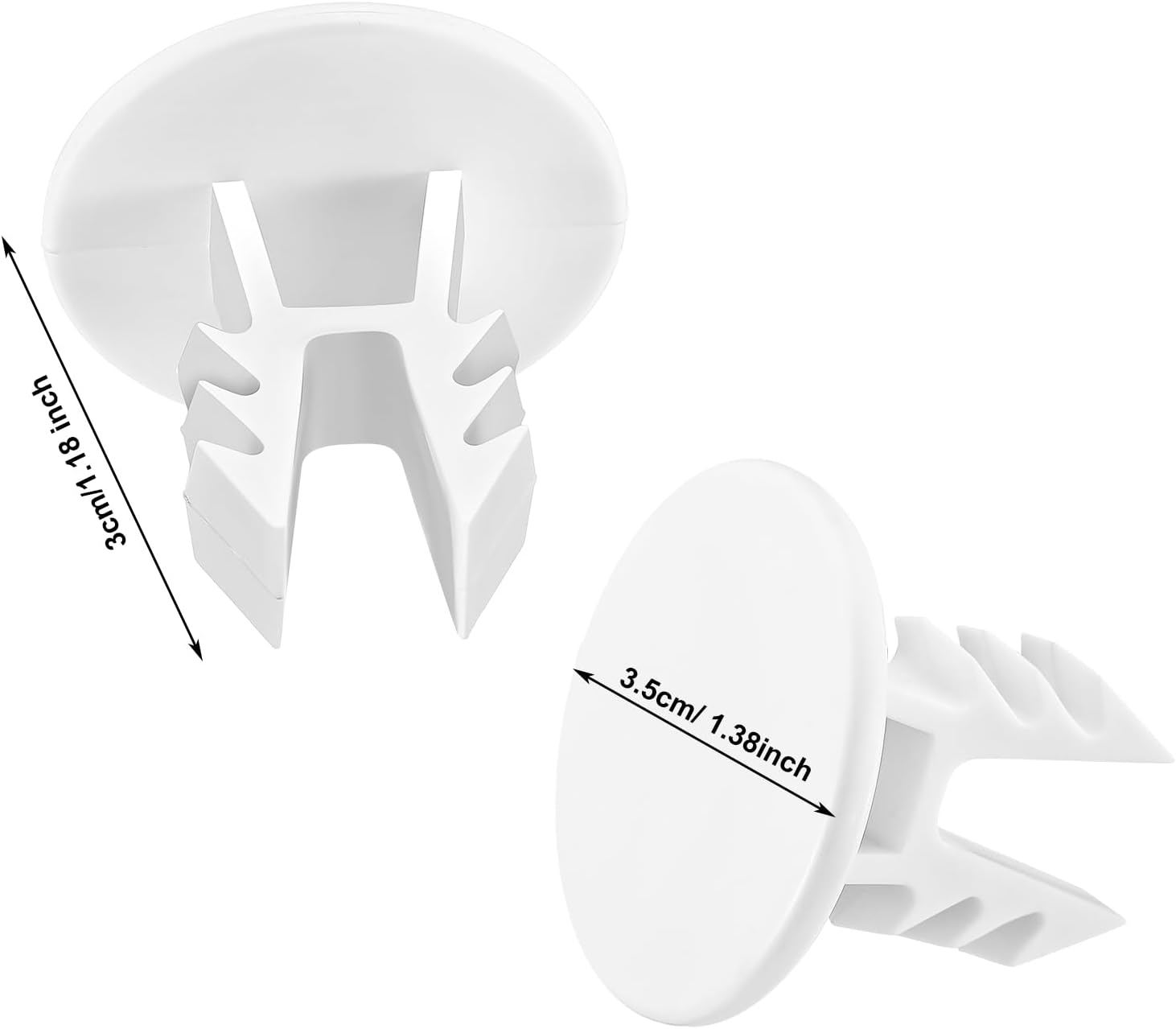 20 Pieces Closet Rod End Caps Plastic Closet Hang Bar Endcaps Closet Rod Sealing Plug Caps Closet Rod Brackets Endcaps Closet System Parts Closet Accessories