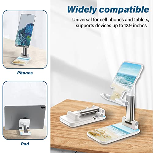 Image of Foldable Phone Stand for Desk, Adjustable Angle of View, Suitable for iPhone, Samsung and Other Smart Phones, Colorful Pattern, Portable Electronic Device Stand