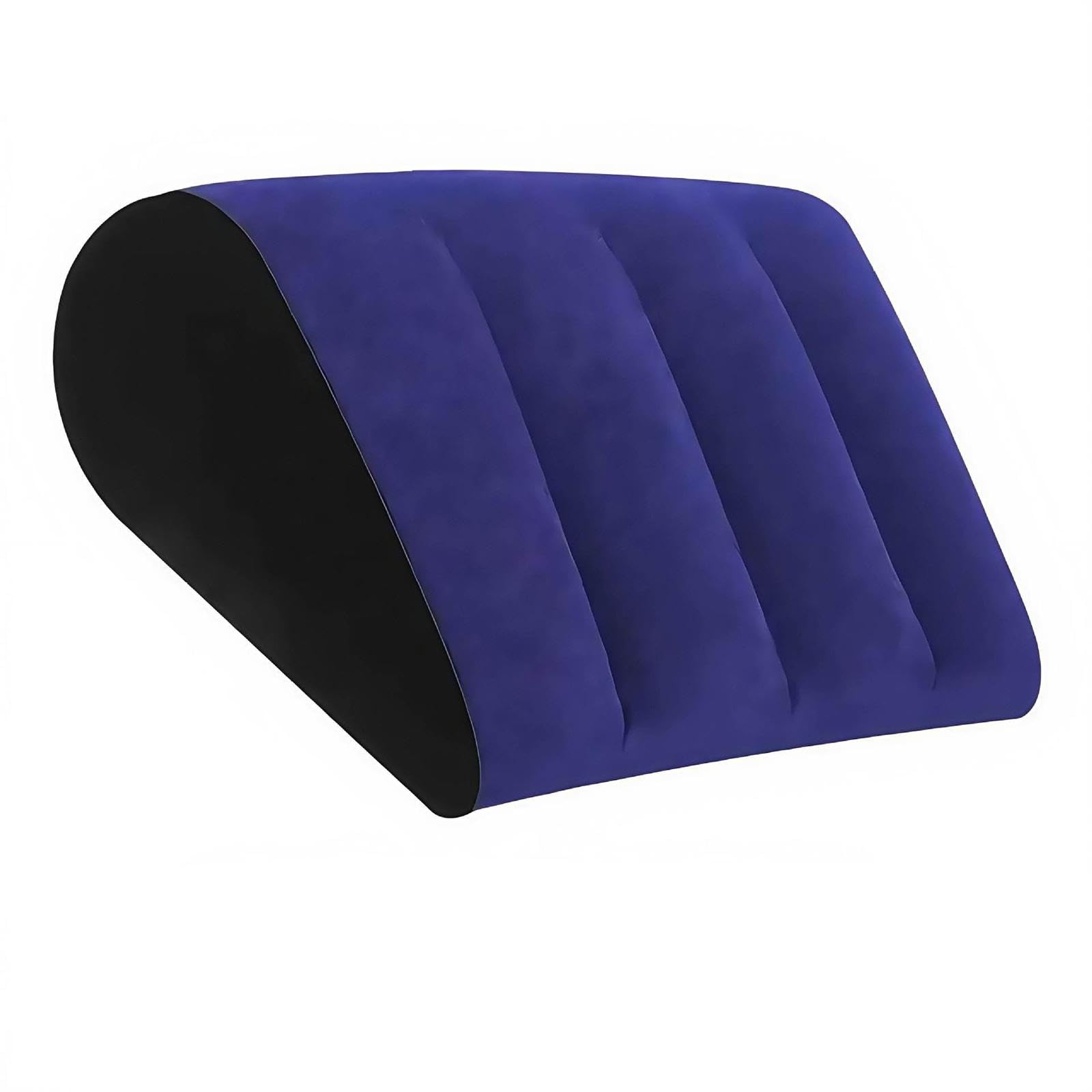 SNAPPSY Blow up Cushion Wedge Pillow Compact Lightweight Multipurpose Triangle Shape Dark Blue-image-44