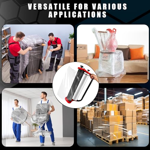 Ergonomic Stretch Film Dispenser - Reduces Operator Fatigue, Shrink wrap Handle for Warehousing, Logistics, Pallets, Commercial, and Home Use (15-in Dispenser for 15-in Stretch Film) by Amysmart - Image 7