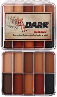 10-Color Alcohol Activated Professional Makeup Palette Kit, Waterproof SFX for Makeup Artists, Cosplay, Halloween (Small)