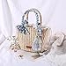 Damen Beach Bag Handtasche Strohbeutel, natürlicher Korb handgefertigtes Strohbeutel gewebtes Handtaschen Sea Grass Beach Bag Top Griff Hochzeit Geschenk kleiner Größe 1 5x23x10.5cm-1 ( Farbe : 4 )
