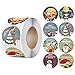 ORTUH Autocollants, Autocollants de Noël, Autocollants de Noël 1 Rouleau de 500 Poteaux, Autocollant D'étiquettes pour Enfants, Décorations Artisanales, pour Sac, Carte, Enveloppe, Cadeau, 3,8 Cm
