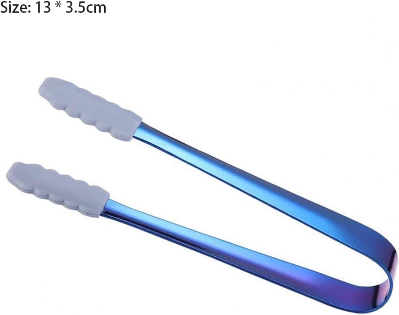 WIPPWER Pince à glaçons en Acier Inoxydable, Sucre, Silicone, Anti-dérapant, Pince à Servir des Aliments