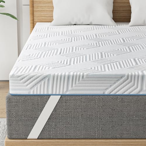 BedStory Surmatelas 10 cm de hauteur 160 x 200 cm, surmatelas en mousse à mémoire de forme H3 et...