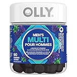OLLY Men's Multi Gummy Supplement with no artificial flavours and colours Blackberry Blitz multivitamin to help support men's health 45 day supply 90 gummies