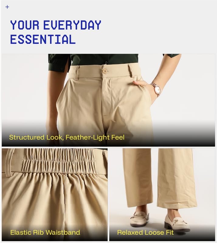 Image of BLUE TYGA Women's Office Joggers | Ultra-Light & 4-Way Stretch | Wrinkle-Resistant & Quick-Dry | No Iron Needed | Power Dressing for Bold, Unstoppable Women