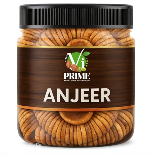 Image of VI Prime Premium Anjeer | Dried Figs | Rich in Fibre, Protein & Antioxidants | Pesticide Free | Healthy Snack | Boosts Immunity & Vitality | 200 Grams
