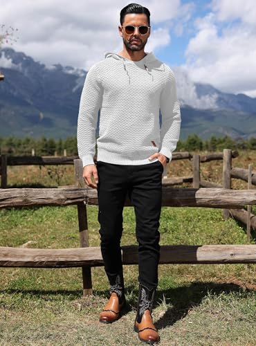 Image of HYPESTFIT Men's Hooded Sweatshirt, Regular Fit, Textured Fabric