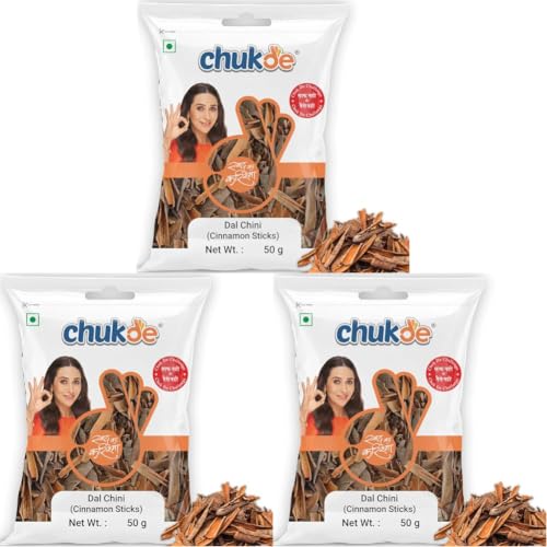 Image of Chukde Dalchini Shrilankan, Cinnamon Ciggarate Sticks Quills Whole Spices, 50g (Pack of 3)