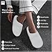 Modlux Spa Slippers, 12 Pairs Cotton Velvet Closed Toe Disposable Slippers for Guests, Bathroom, Bedroom, Hotel, House, Bride, Travel and Shoeless Home (6 Large 6 Medium) White