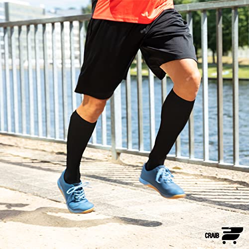 Image of Wide Calf Compression Socks for Women & Men - 5 Pairs Plus Size 15-20 mmHg Graduated Knee High Compression Socks for Travel, Nurses, Pregnant Women, Running, Hiking & Everyday Wear