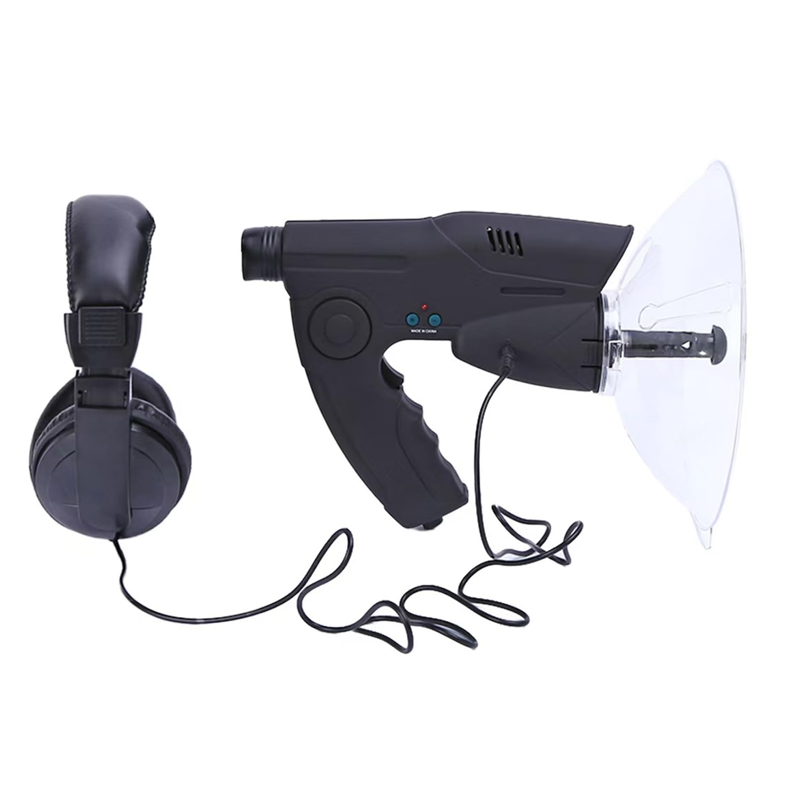 FHISD 8X Parabolic Microphone Monocular, Bionic Ear Monocular Birds Listening Telescope, Bird Sound Amplifier for 300FT Long Distance Outdoor Nature