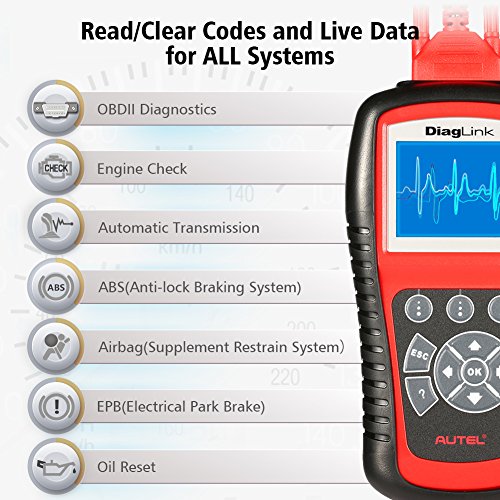 Autel Diaglink OBDII Code Reader Full Systems Diagnostic Scanner DIY Version of MD802 for Engine/Transmission/ABS/SRS/EPB/Oil Reset Service - Image 6