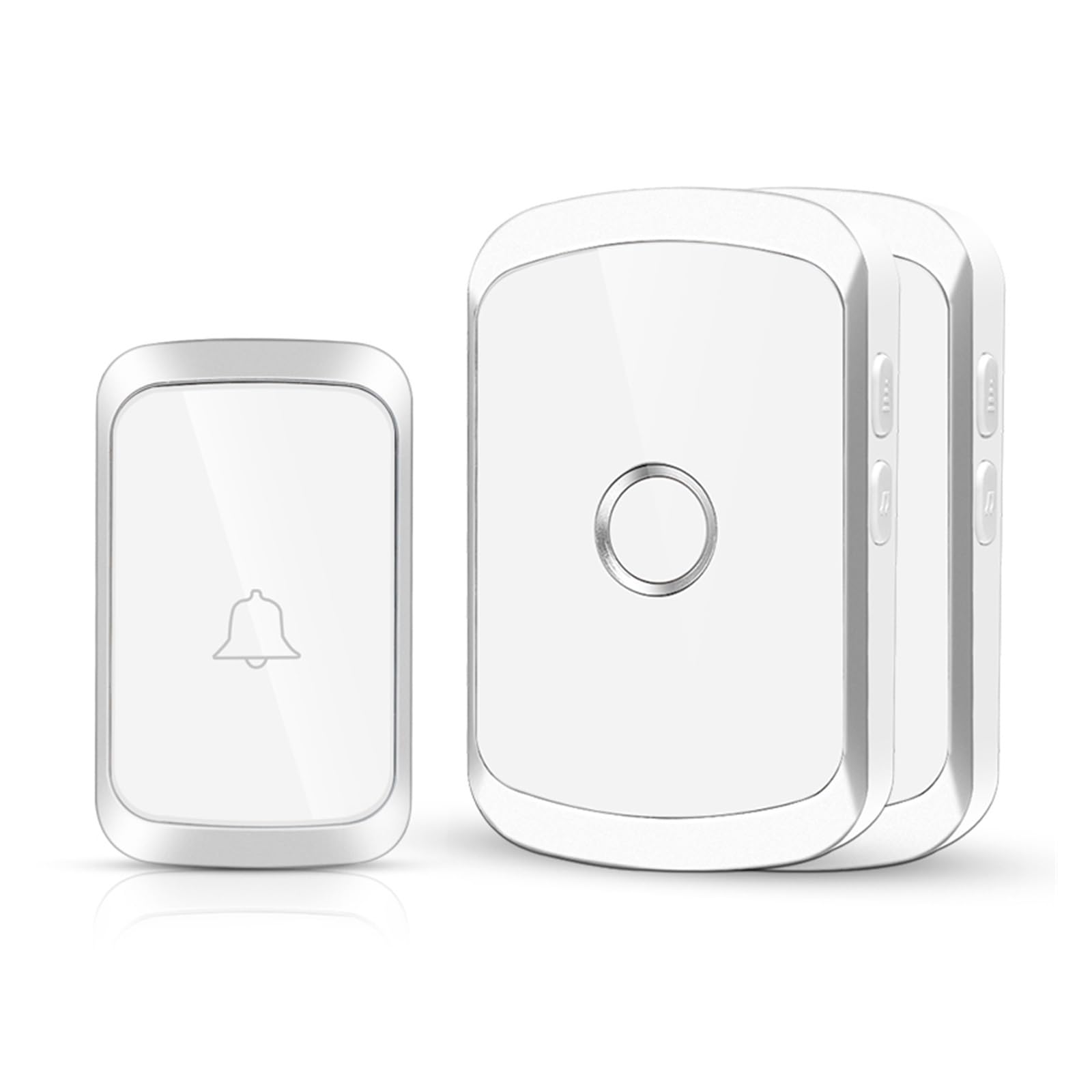 Bienvenido Timbre inalámbrico inteligente 300 metros/984(Silver,EU Plug)