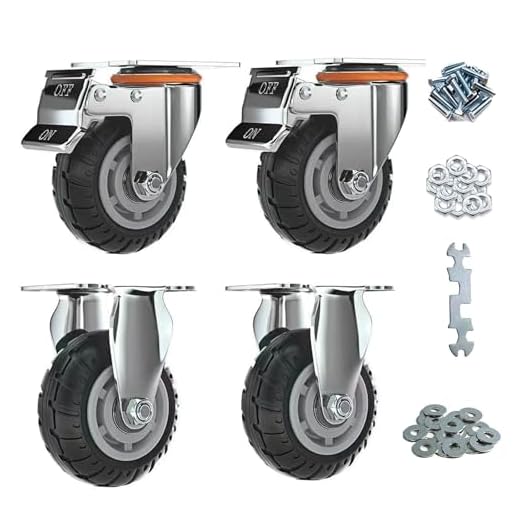 5 Inch Heavy Duty Caster Wheels Set