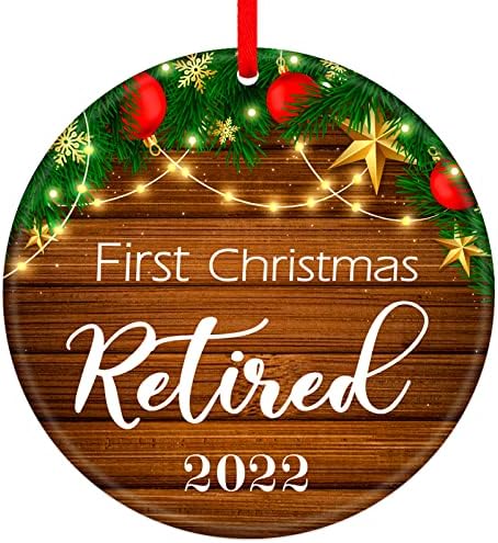 D4DREAM Retirement Gifts for Women 2022,First Christmas Retired Ornament,3" Retirement Christmas Ornament 2022 for Women,Coworker,Teacher,Nurse
